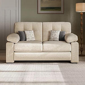 Helston Ivory Fabric 2 Seater Sofa