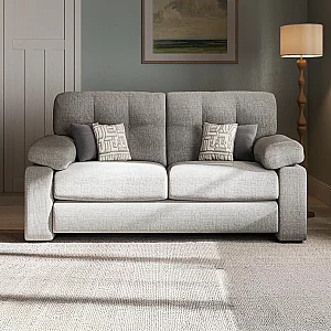 Helston Steel Fabric 3 Seater Sofa