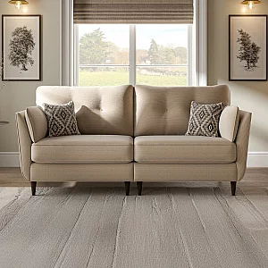 Capri Natural Fabric 4 Seater Sofa