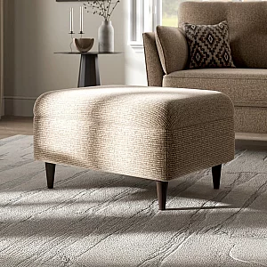 Capri Caramel Fabric Footstool