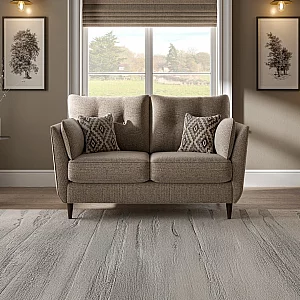 Capri Mushroom Fabric 2 Seater Sofa