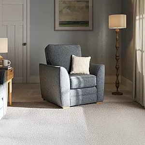 Bella Denim Blue Fabric Armchair