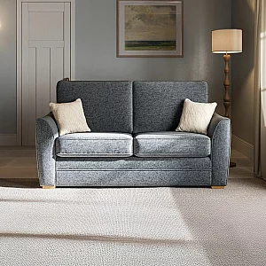 Bella Denim Blue Fabric 3 Seater Sofa