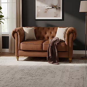 Jameson Brandy Fabric 2 Seater Sofa