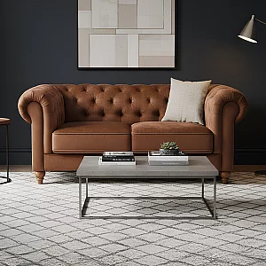 Jameson Brandy Fabric 3 Seater Sofa