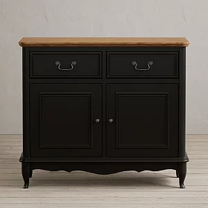 Chateau Noir Oak and Black Painted Small Sideboard