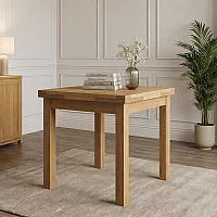 Extending Buxton 90cm Solid Oak Dining Table