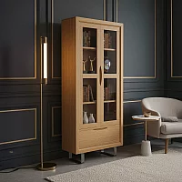 Parker Solid Oak Glazed Display Cabinet