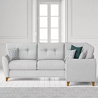 Florin Light Grey Fabric Right Hand Facing Corner Sofa