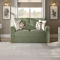 Jasper Hunter Green Chenille Fabric 2 Seater Sofa