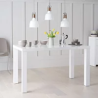 Seattle 160cm White High Gloss Dining Table