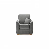 Bella Grey Fabric Armchair
