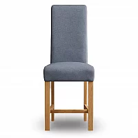 Braced Blue Set of 2 Fabric Dining Chairs