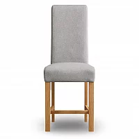 Braced Grey Set of 2 Fabric Dining Chairs