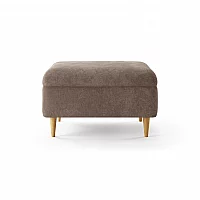 Capri Latte Chenille Fabric Footstool