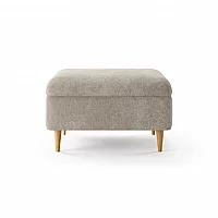 Capri Linen Chenille Fabric Footstool
