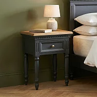 Francis Oak and Charcoal Grey Painted Bedside Table