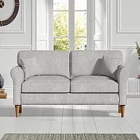 Darwin Light Grey Fabric Three Seater Sofa
