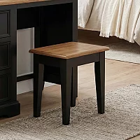 Charlton Oak and Black Painted Dressing Table Stool