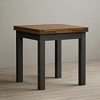 Extending Buxton 90cm Oak and Charcoal Grey Painted Dining Table