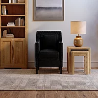 Chartwell Black Linen Armchair