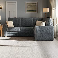 Bella Denim Blue Fabric Large Right Hand Facing Corner Sofa