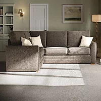 Bella Mocha Fabric Large Left Hand Facing Corner Sofa