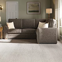 Bella Mocha Fabric Large Right Hand Facing Corner Sofa