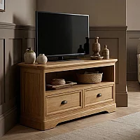 Cambridge Solid Oak Corner TV Cabinet