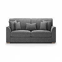 Jasper Charcoal Chenille Fabric 4 Seater Sofa