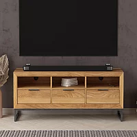 Loft Solid Oak Widescreen TV Cabinet