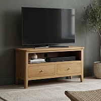 Small Solid Oak TV Cabinet and Media Unit