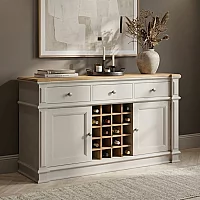 Lawson Oak and Soft White Painted Large Sideboard
