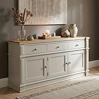 Lawson Oak and Soft White Painted Extra Large Sideboard