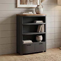 Bradwell Oak and Charcoal Painted Small Bookcase