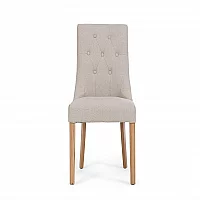 Beatrix Natural Set of 2 Fabric Dining Chairs