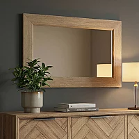 Herringbone Solid Oak Wall Mirror