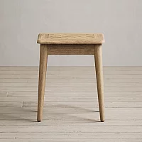 Solid Oak Dressing Table Stool Herringbone Detail