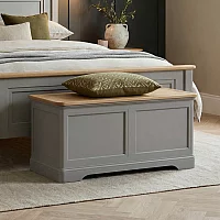 Felton Oak and Light Grey Painted Blanket Box