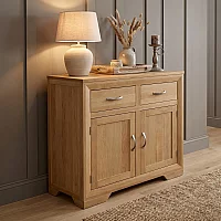 Tilt 100 Solid Oak Small Sideboard