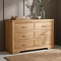 Tilt 100 Solid Oak Wide Chest Of Drawers