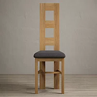 Extending York 90cm Solid Oak Dining Table with 4 Linen Natural Chairs