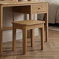 Solid Oak Dressing Table Stool Wooden