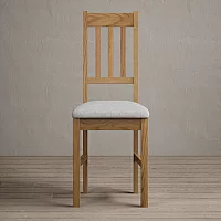 York 120cm Solid Oak Dining Table with 4 Blue York Chairs
