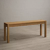 Large York Solid Oak Bench
