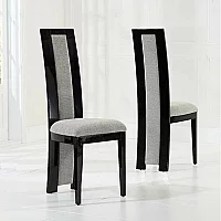 Carvelle 160cm Brown Pedestal Marble Table with 4 Black Novara Chairs