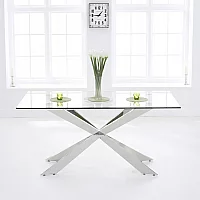 Canova 160cm Glass Dining Table