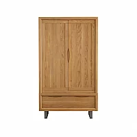 Paxton Solid Oak Double Wardrobe
