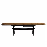 Extending Stoneleigh 180cm Oak and Black Painted Dining Table