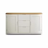Brahms Oak and Signal White Painted Large Sideboard
